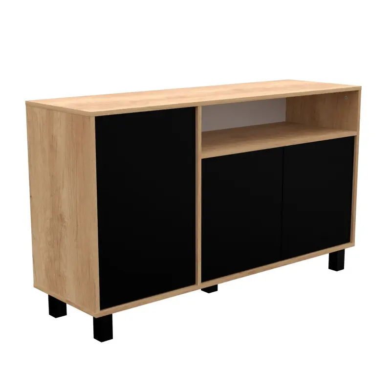 Rack bahiut Vajillero DOOR 130 Nebraska - negro